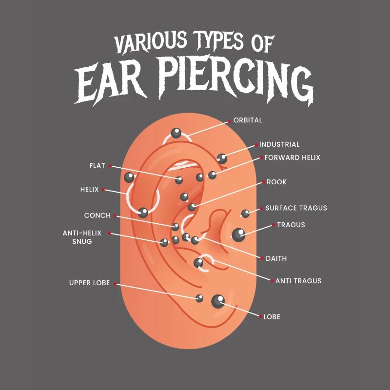 Différents types de boucles d'oreilles