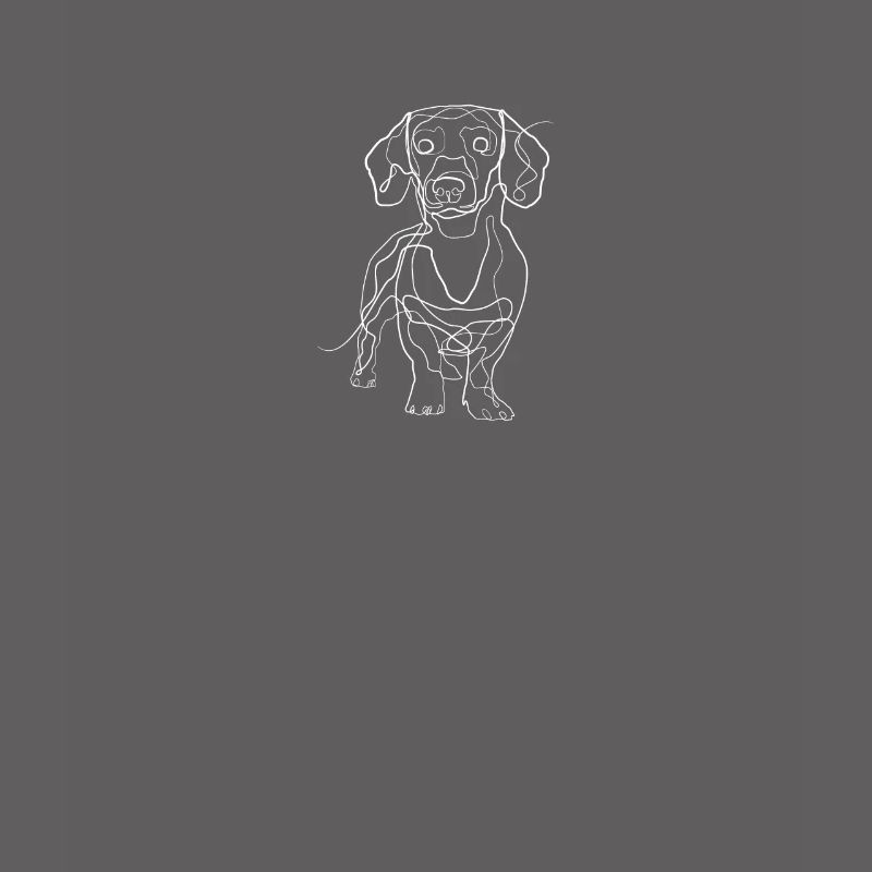 Dackel - one line drawing