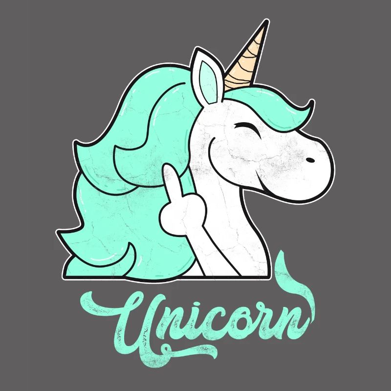 Niedlich Einhorn Mittelfinger