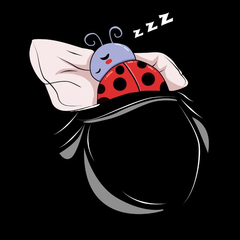 Sleeping and slumbering ladybug