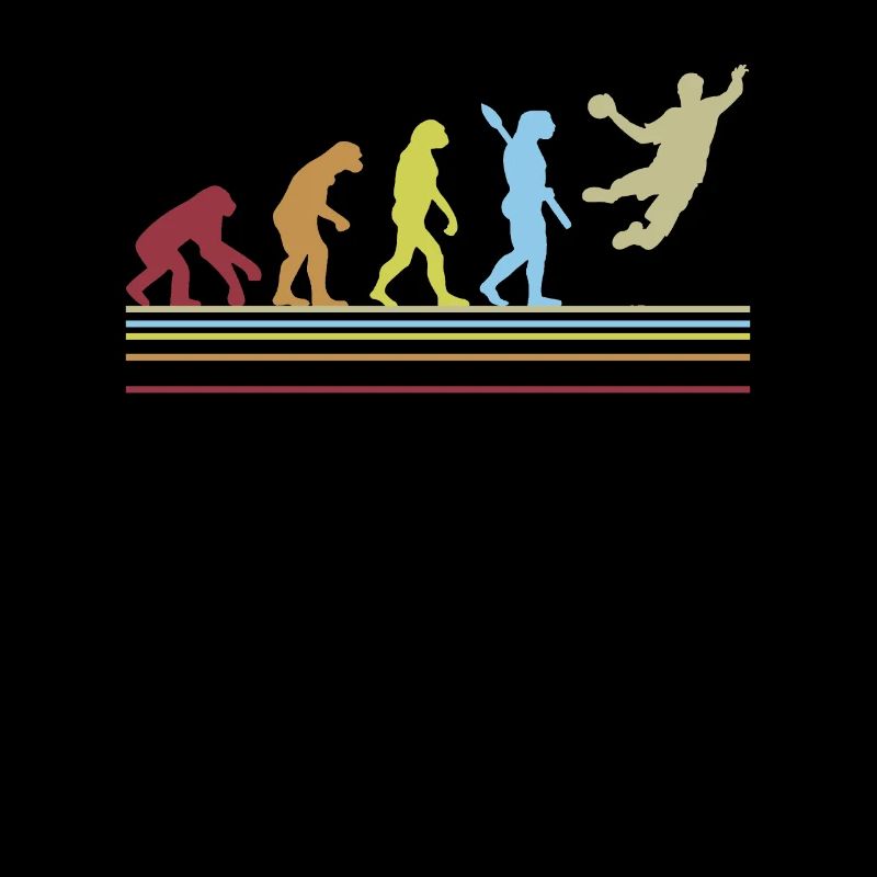 Handballs retro graphismes saut Evolution cadeau