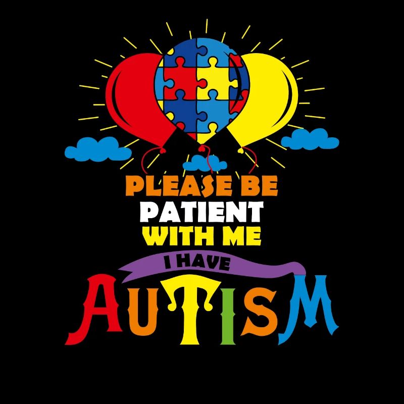 Ballons d'autisme mignons s'il vous plaît soyez patient avec moi IH