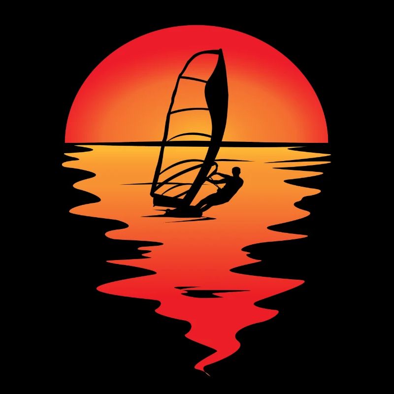 Windsurfer Sunset Windsurfing Windsurfen Geschenk