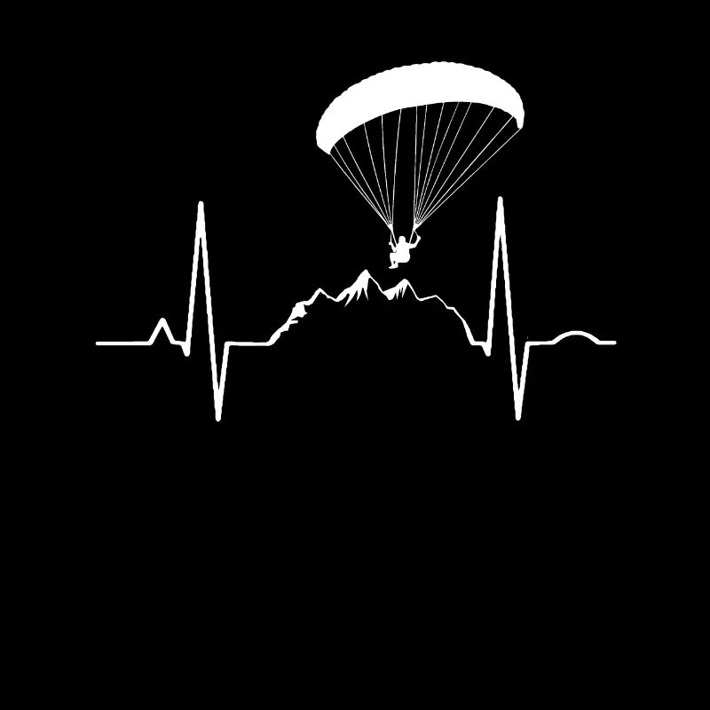 Paraglider Herzschlag Witzige Geschenk Grafik
