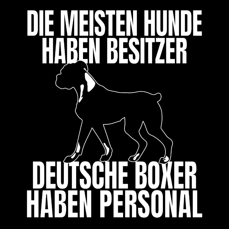 Boxerhund Hund Ein Deutscher Boxer hat Personal