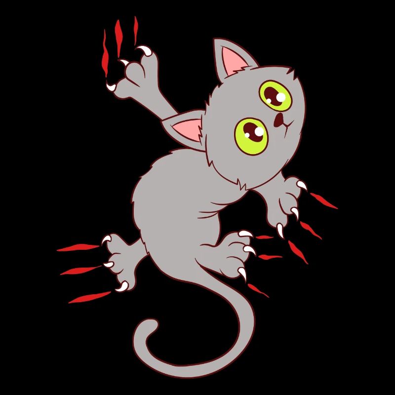 Funny Cat Design Rental Kitten Scratching
