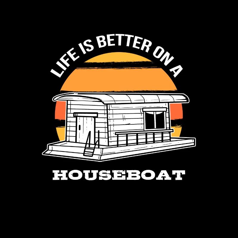 Life Is Better On A Houseboat Boating Captain Gift