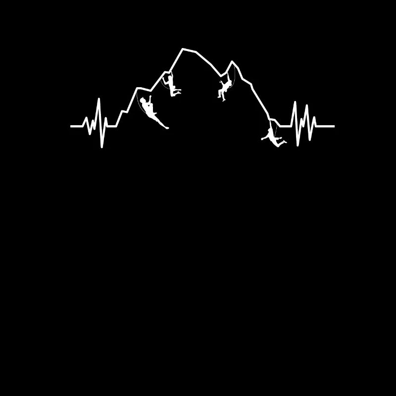 Climbing Heartbeat Mountain Pulse Climber Gift