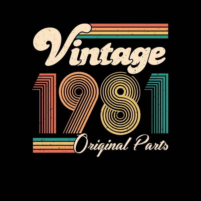 Vintage 1981 40 Geburtstag Vierzig Jahre Geschenk