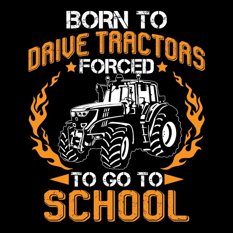 Né pour conduire des tracteurs forcés d'aller à l'école