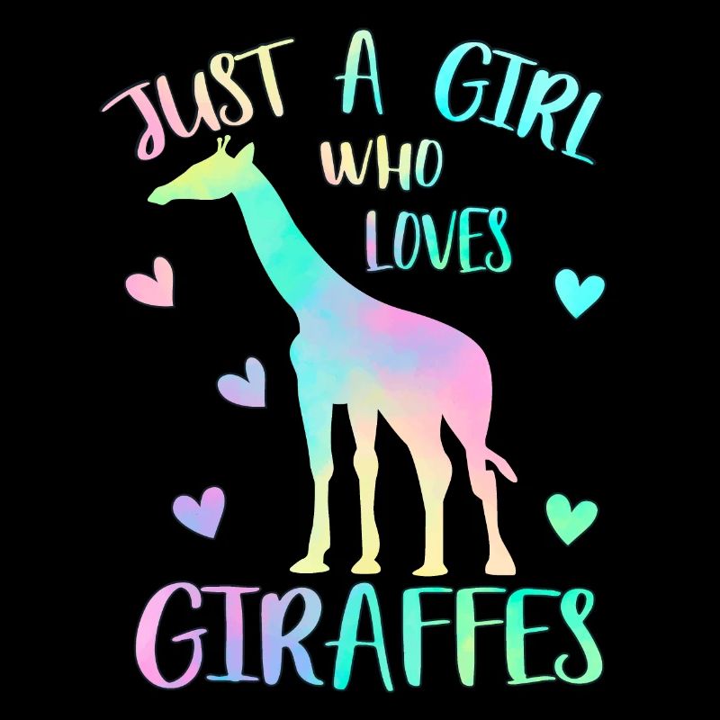Nur ein Mädchen, das Giraffen liebt