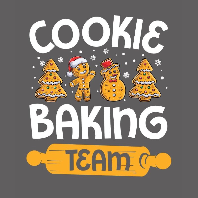 Back Team Bakers Christmas Cookie Baking Gingerbread