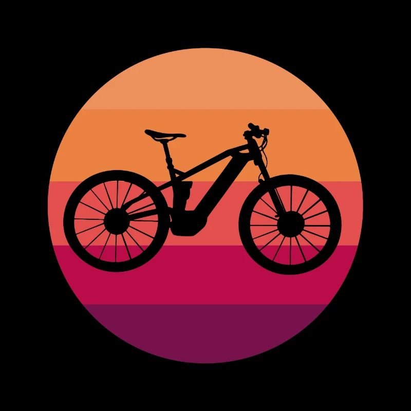 Cadeau rétro de vélo de montagne Ebike