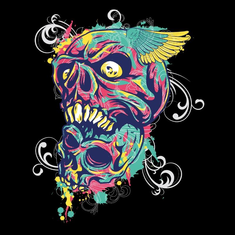 Grafitti skull gift
