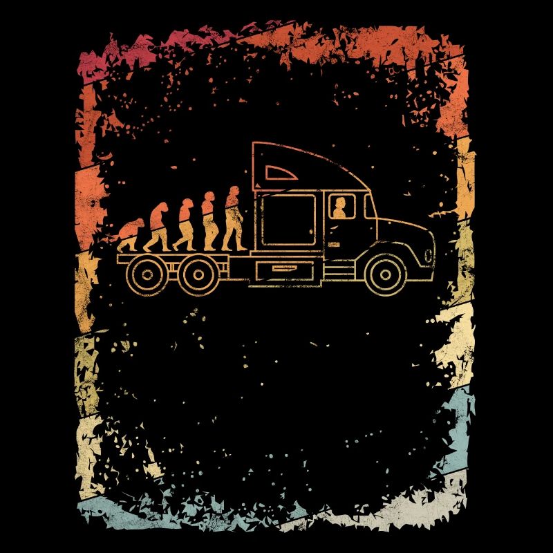 Chauffeur de camion Evolution Truck Vintage Retro
