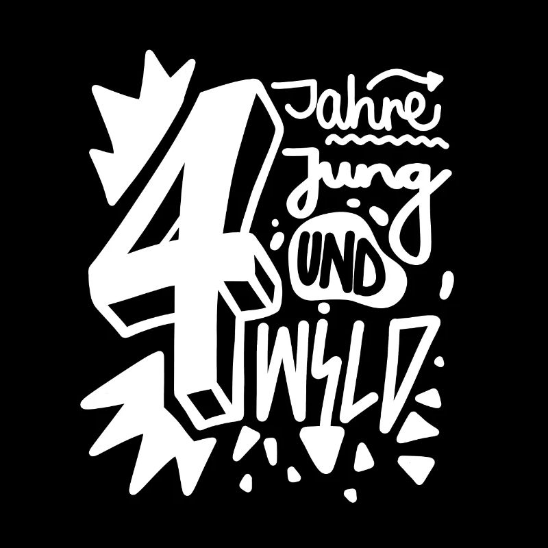 4. Geburtstag Kindergeburtstag Vier Jahre