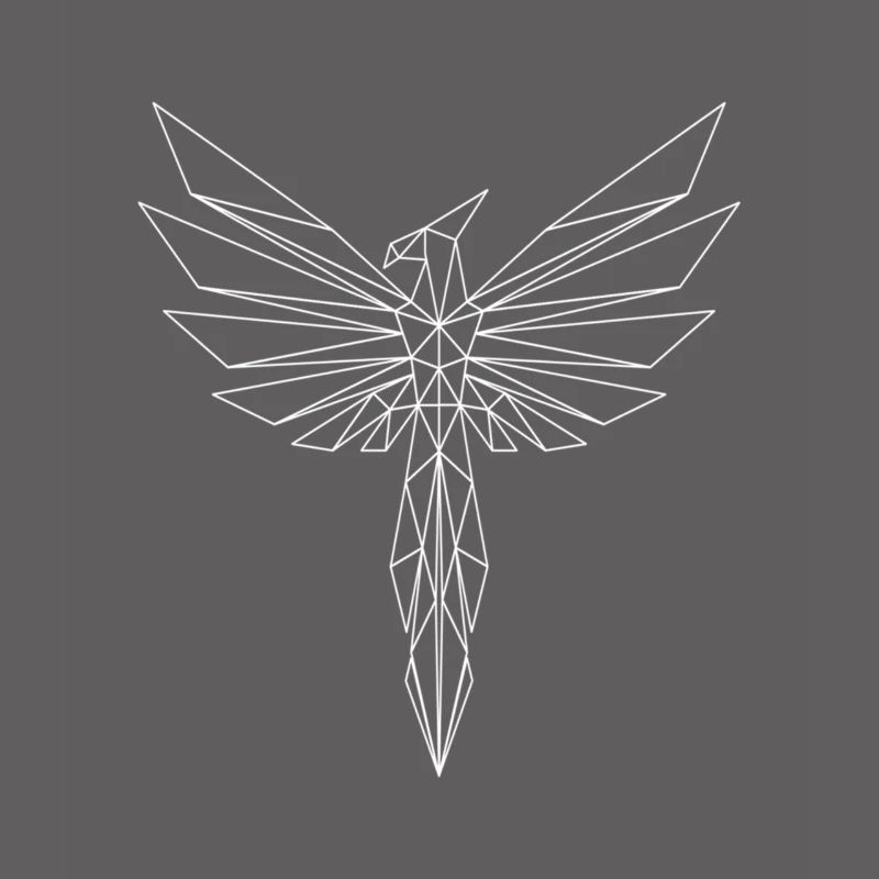 Cadeau de conception d'aigle oiseau phoenix phoenix polygone