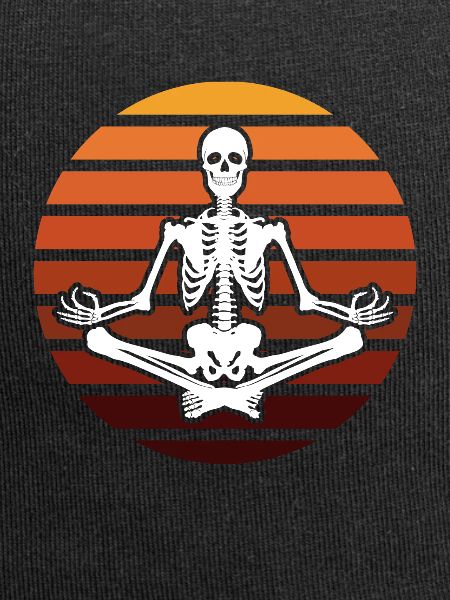 Yoga skeleton retro gift