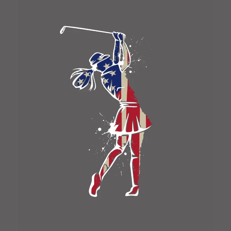Conception de golf pour une golfeuse