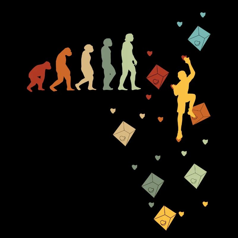 Klettern Bouldern vintage Bergsteigen Evolution