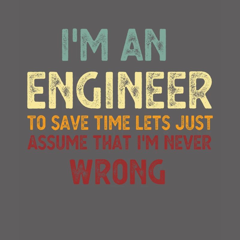 Im An Engineer Ich bin immer richtig Vintage
