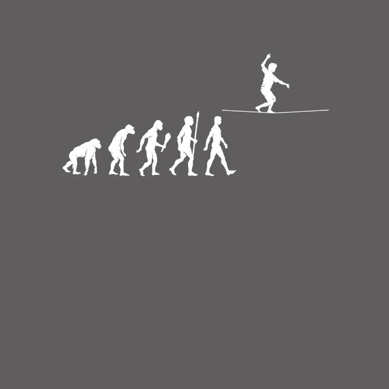 Funny Slackline Evolution Slackliner Gift Idea