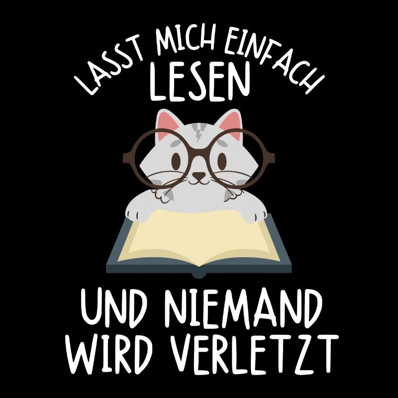 Leseratte Katze Katzen Buch Bücher Kätzchen Spruch