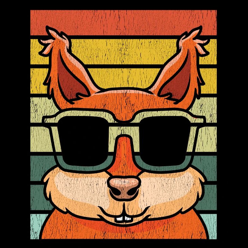 Écureuils avec lunettes de soleil