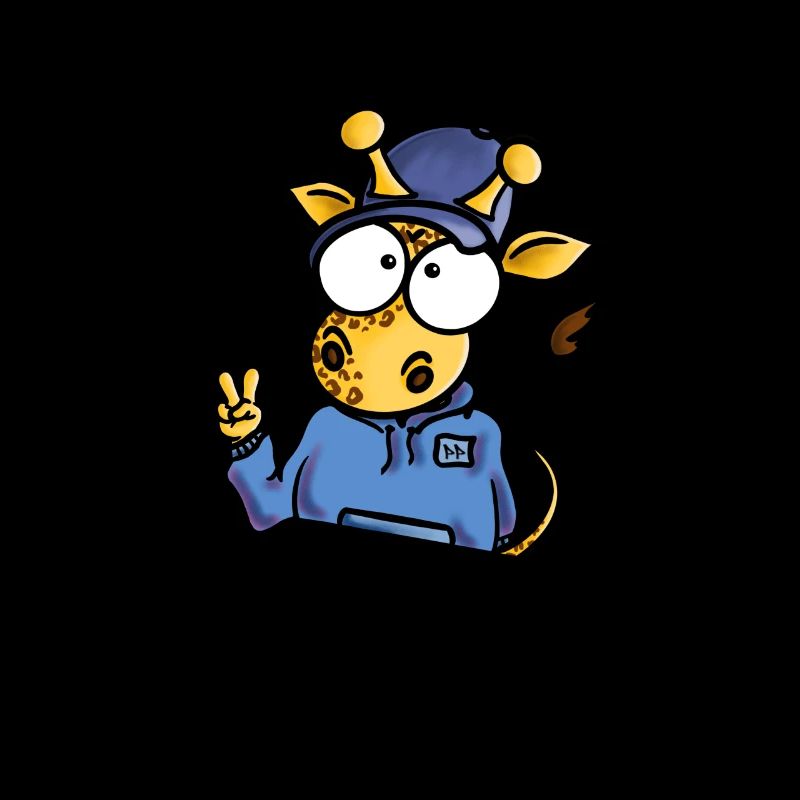 Girafe avec Cap Peace