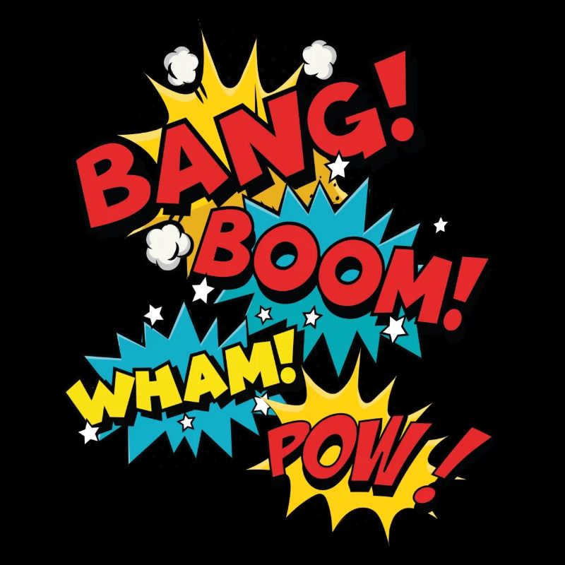 Bang Boom Pow Wham - Comic Speech Bubbles