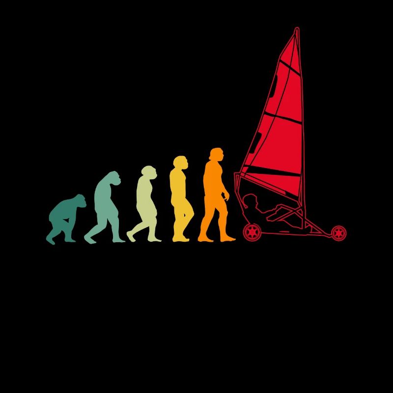 Evolution of sailing on the beach Char à Voile