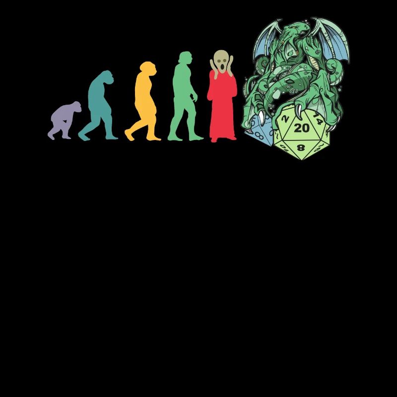 RPG Game Evolution Gamer D20 Dice Pen and Paper