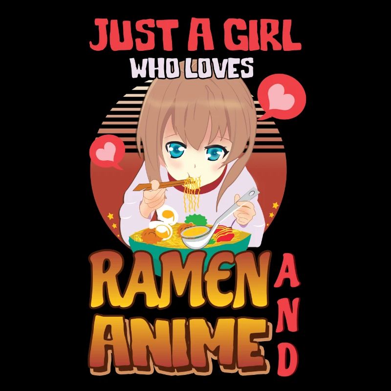 Animemädchen mag Ramen