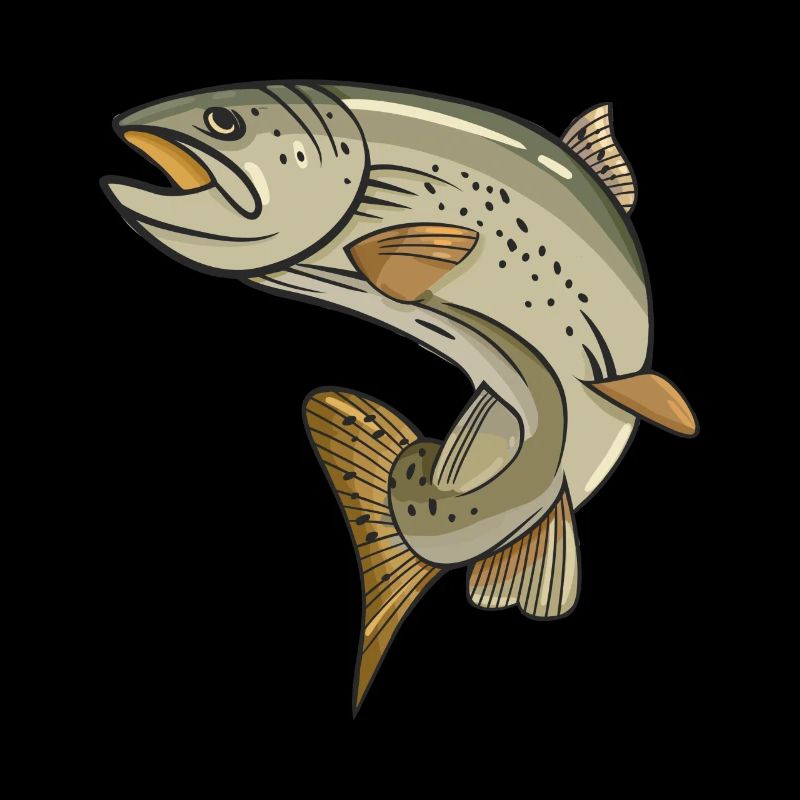 Forelle Angeln am Fluss oder See Angel Sport