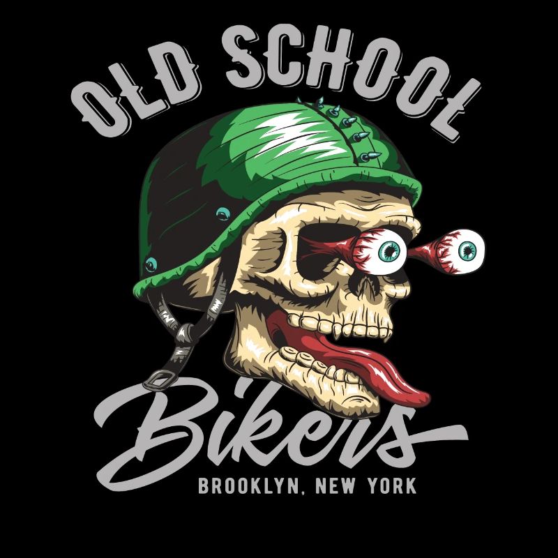 Oldschool Biker cooles Biker