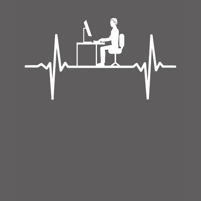 Computer EKG Herzschlag Programmierer PC Nerd Puls