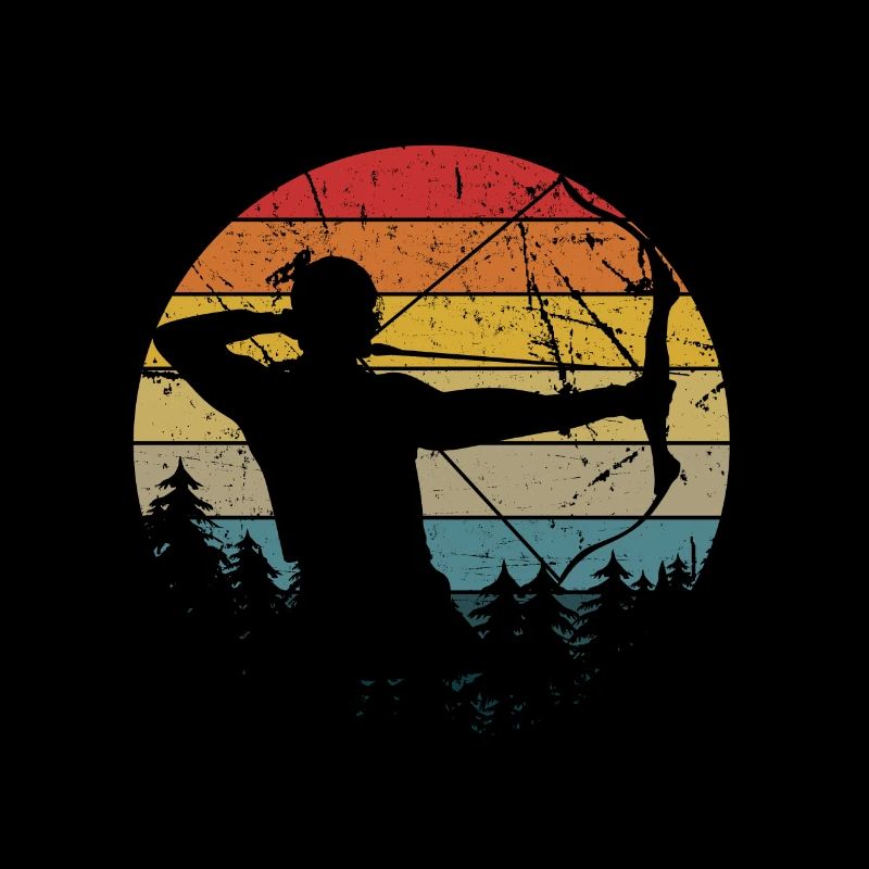 Bogenschießen Tshirt Langbogen Pfeil Bogen Archery