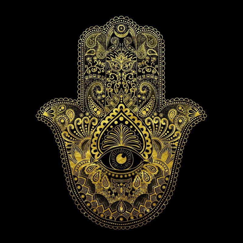 Glücksbringer Talisman Hamsa Hand Mandala Geschenk