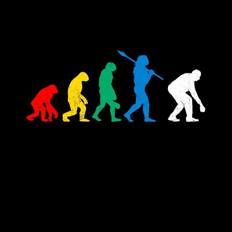 Boule Monkey Human Evolution Boccia Player