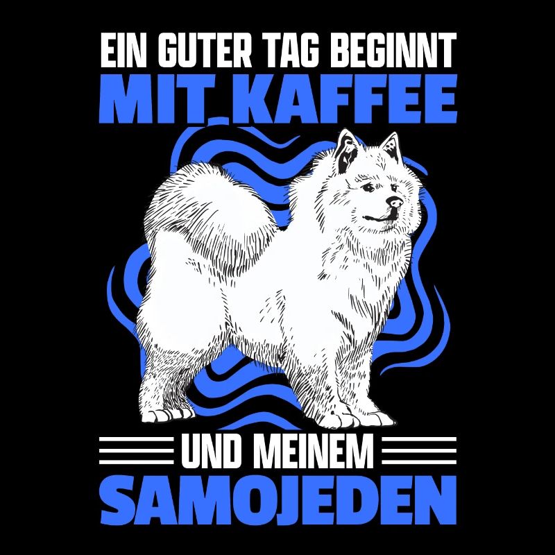 Samojede und Kaffee Schlittenhund Samojeden