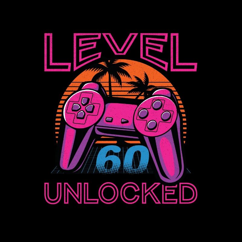 60 Geburtstag Geschenk - Level 60 unlocked Gamer