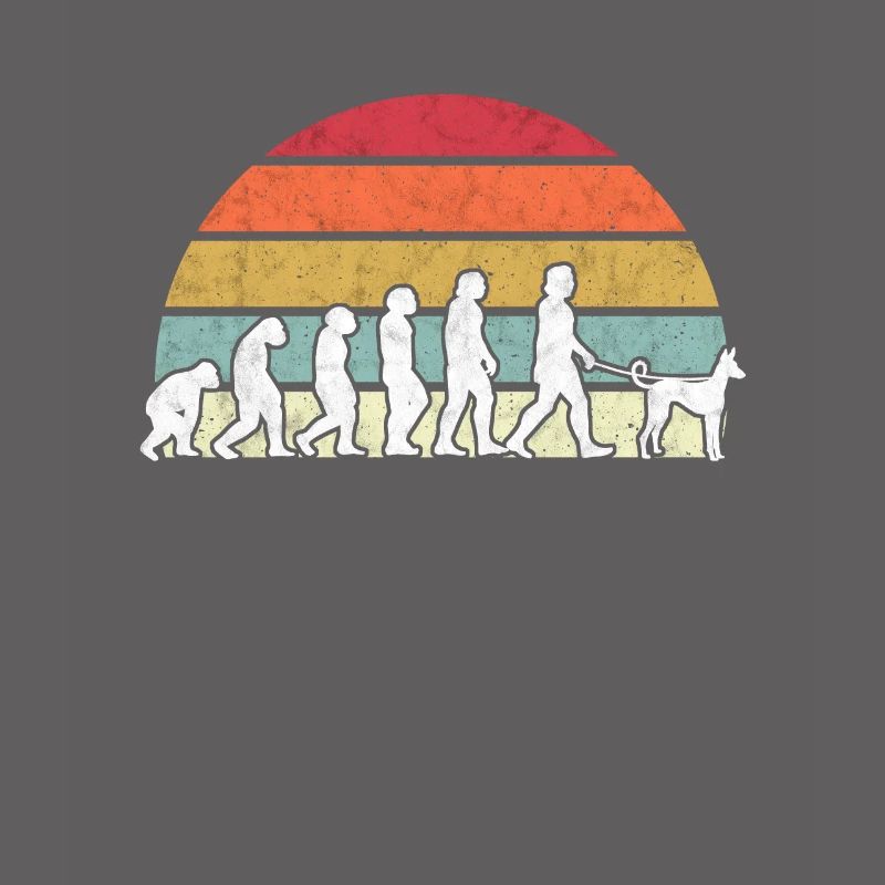 Podenco Evolution chien de chasse lévrier vintage Retro