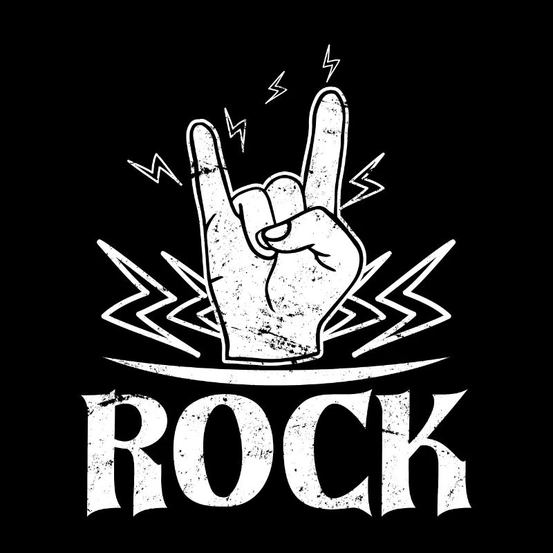 Rock rockers main levée symbole main