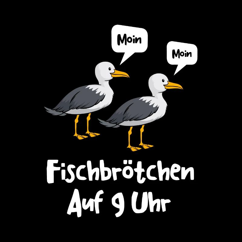 Moin Fischbrötchen auf 9 Uhr Möwe Plattdeutsch