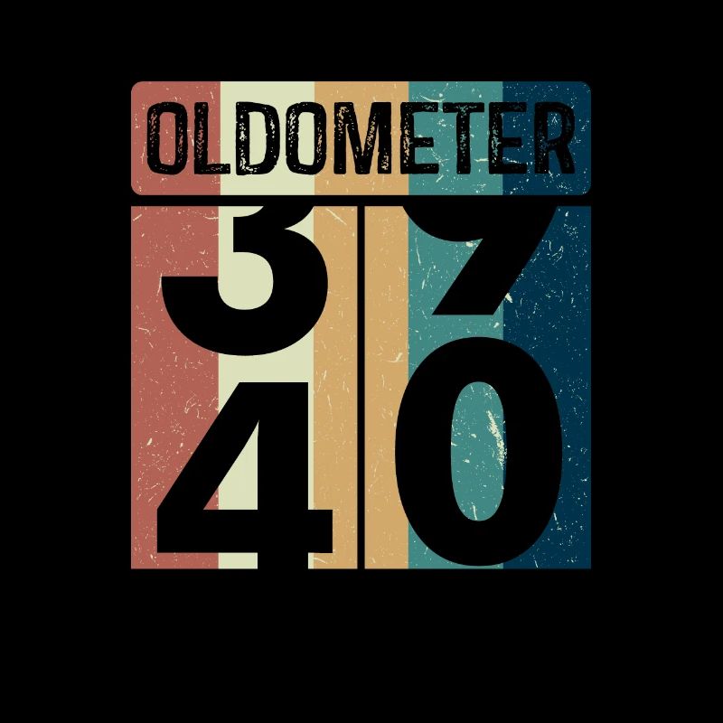 Oldometer 40th Birthday 40 Years Age Meter Retro
