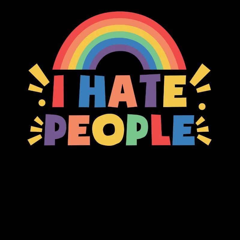 I Hat People Rainbow I Hate People Hate valentine
