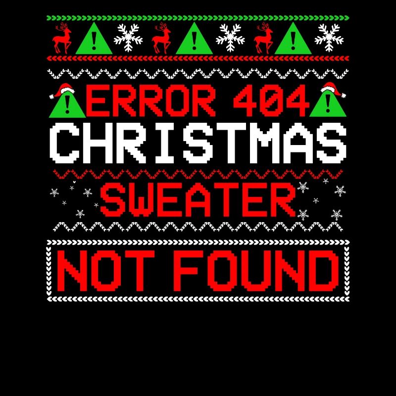 Error 404 Christmas Sweater Not Found Computer