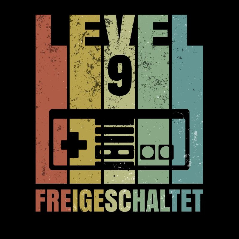 Level 9 freigeschaltet Geburtstagsshirt Geschenk