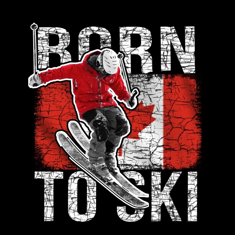 Skieur Canada Flag