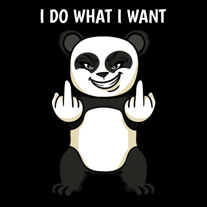 Ich mache was ich will Pandabär Mittelfinger